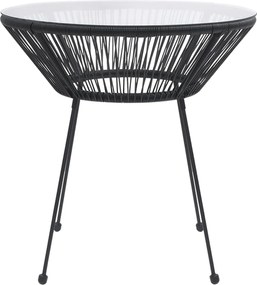 vidaXL Σετ Τραπεζαρίας Κήπου 5 Τεμαχίων Μαύρο