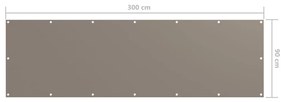 ΔΙΑΧΩΡΙΣΤΙΚΟ ΒΕΡΑΝΤΑΣ TAUPE 90 X 300 ΕΚ. ΎΦΑΣΜΑ OXFORD 134988