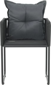 vidaXL Πολυθρόνες Εξωτερ. Χώρου 2 τεμ. Μαύρες Συνθ. Ρατάν με Μαξιλάρια