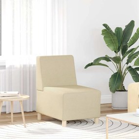 vidaXL Μοντέρνο Καναπέ Χωρίς Μπράτσα, Κρεμ, Ύφασμα 55 εκ.