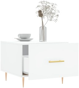 vidaXL Τραπεζάκι Σαλονιού Λευκό 50 x 50 x 40 εκ. από Επεξεργ. Ξύλο