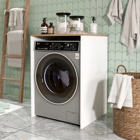 Ντουλάπι Πλυντηρίου Λευκό / Δρυς GUFRE 65.8x60x91.8