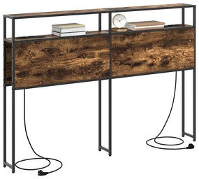 vidaXL Κεφαλάρι Αποθήκης Καπνιστή δρυς 135 cm Επεξεργασμένο ξύλο
