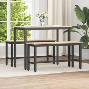 vidaXL Καθίσματα Τραπεζιού 2 pcs Φυσικό 100 x 32,5 x 49 εκ