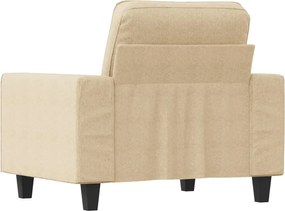 vidaXL Πολυθρόνα Κρεμ 60 εκ. Υφασμάτινη