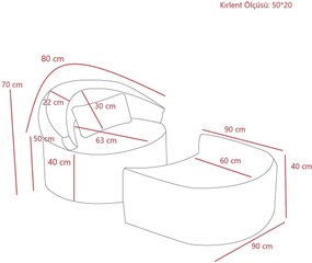 Πολυθρόνα-Κρεβάτι Γκρι PITTA 80x100x70