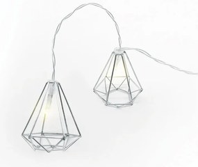 LED λαμπάκια σε σειρά Metal diamond-Ashmi-Με χρονοδιακόπτη (10) τεμάχια