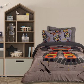 Κουβερτοπάπλωμα Παιδικό 4974 Grey Das Home Μονό 160x220cm Πολυέστερ