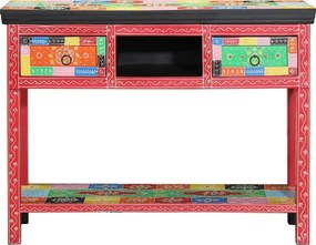 vidaXL Τραπέζι κονσόλας με συρτάρι Πολύχρωμο 100 x 30 x 77 εκ.