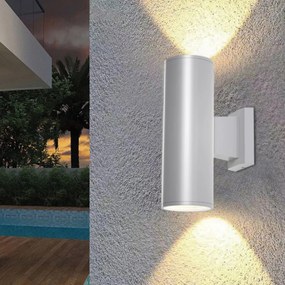 Απλίκα Τοίχου Winnipeg 2xΕ27 Outdoor Up-Down Wall Lamp Grey D:15.3cmx26cm (80203434) - ABS - 80203434