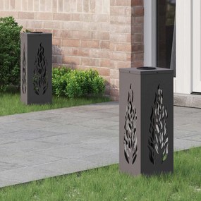 vidaXL Ηλιακό LED Φως Δρόμου 2 pcs Θερμό λευκό 18 x 18 x 50 εκ.