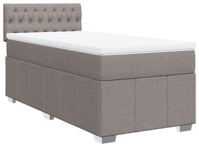 ΚΡΕΒΑΤΙ BOXSPRING ΜΕ ΣΤΡΩΜΑ TAUPE 90X200 ΕΚ. ΥΦΑΣΜΑΤΙΝΟ 3289262