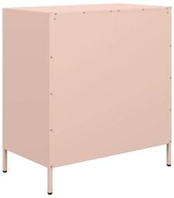 vidaXL Ντουλάπι Ροζ 68x39x73,5 εκ. από Χάλυβα Ψυχρής Έλασης