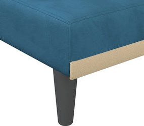 vidaXL Ανάκλιντρο Μπλε Βελούδινο