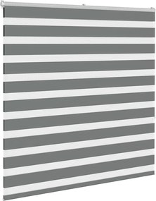 vidaXL Ζέβρα τυφλή Σκούρο Γκρι Πλάτος υφάσματος 145,9 εκ. Πολυεστέρας