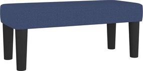 vidaXL Κρεβάτι Boxspring με Στρώμα Μπλε 90x190 εκ.Υφασμάτινο