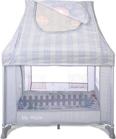 PLAYPEN MY PLACE WITH ROOF GREY
