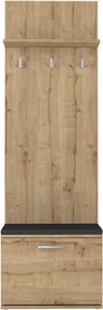 Έπιπλο εισόδου Track Megapap χρώμα sapphire oak 60x38,2x190εκ.