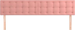 vidaXL Κεφαλάρια Ροζ Βελούδινα 180x5x78/88 εκ.