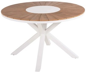 Τραπέζι Κήπου Moril HM6041.02 Φ120cm White-Natural