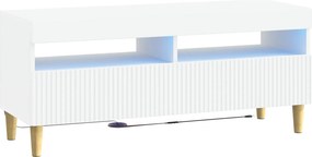 vidaXL Ντουλάπα LED Τηλεόρασης Λευκό Επεξεργασμένο Ξύλο