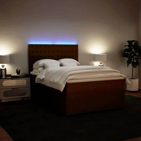 vidaXL Κρεβάτι Boxspring με Στρώμα Ροζ 160x200 εκ. Βελούδινο