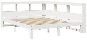 vidaXL Κρεβάτι Βιβλιοθήκη Χωρίς Στρώμα 140x190 εκ Μασίφ Ξύλο Πεύκου