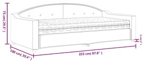 ΚΑΝΑΠΕΣ ΚΡΕΒΑΤΙ ΜΕ ΣΤΡΩΜΑ TAUPE 90 X 200 ΕΚ. ΥΦΑΣΜΑΤΙΝΟ 3197515