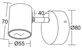 ΣΠΟΤ Ι ΛΕΥΚΟ ΜΑΤ 1ΧGU10 ORFEAS - SUH1891PW