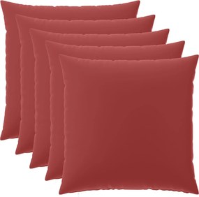vidaXL Κάλυμμα Μαξιλαριού 6 pcs HEERLEN Κόκκινο 80 x 80 cm Πολυεστέρας