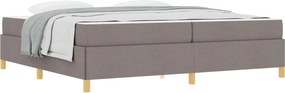 vidaXL Σκελετός Κρεβατιού Taupe 200 x 200 cm ύφασμα