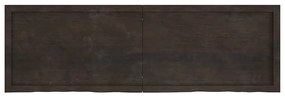 vidaXL Πάγκος Μπάνιου Σκούρο Καφέ 160x50x(2-4) εκ. Επεξεργ. Μασίφ Ξύλο