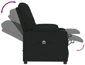 vidaXL Πολυθρόνα Ανακλινόμενη Ηλεκτρική Μαύρη Υφασμάτινη