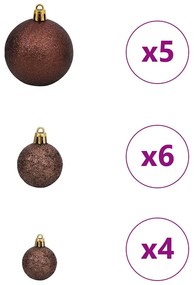 vidaXL Τεχνητό Χριστουγεννιάτικο Δέντρο Λευκό 150 cm ΠΕ και PVC