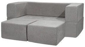 VEVOR Modular Kids Play Couch 4Pcs DIY Creative Child Sectional Sofa Dark Grey