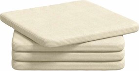 vidaXL Μαξιλάρια καθισμάτων 4 pcs Κρεμ 40 x 40 x 3 cm