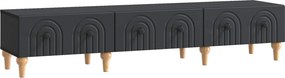 vidaXL Ντουλάπι TV Μαύρο 147 x 34,5 x 30 εκ Επεξεργασμένο Ξύλο