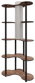 Φωτιστικό Δαπέδου Με Ραφάκια 666PTR1116 65x35x150cm 1xE27 40W Walnut Opviq