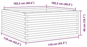 ΖΑΡΝΤΙΝΙΕΡΑ ΚΗΠΟΥ 110X110X46 ΕΚ. ΑΠΟ ΜΑΣΙΦ ΞΥΛΟ ΨΕΥΔΟΤΣΟΥΓΚΑΣ 3282437