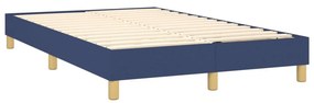 VidaXL Κρεβάτι Boxspring με Στρώμα & LED Μπλε 120x200 εκ. Υφασμάτινο