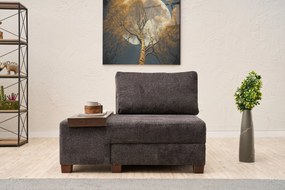 1-Seat Sofa-Bed Perenna Chenille Left - Anthracite Anthracite