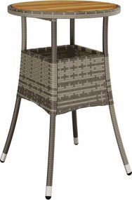 vidaXL Σέτ φαγητού για κήπο 5 pcs Γκρι συνθετικό ρατάν