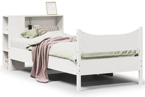 vidaXL Σκελετός Κρεβ. Χωρίς Στρώμα Λευκό 90x200 εκ Μασίφ Πεύκο