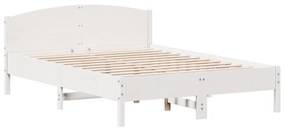 vidaXL Σκελετός Κρεβ. Χωρίς Στρώμα Λευκό 120x200 εκ Μασίφ Πεύκο