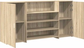 vidaXL Γραφείο υποδοχής Sonoma Δρυς 200x50x103,5εκ. Επεξεργασμένο Ξύλο