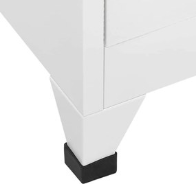 vidaXL Φοριαμός Λευκός 90 x 40 x 180 εκ. Ατσάλινος