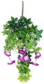 Τεχνητό Κρεμαστό Φυτό Morning Glory 20238 40x12x60cm Multi GloboStar Polyethylene,Fabric