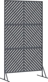 vidaXL Οθόνη Ιδιωτικότητας Ανθρακί 100 x 50 x 180 εκ. Ατσάλι