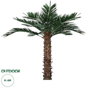 20435 GloboStar® Artificial Garden COCONUT PALM TREE 20435 Τεχνητό Διακοσμητικό Φοινικόδεντρο Κοκοφοίνικας Υ400cm