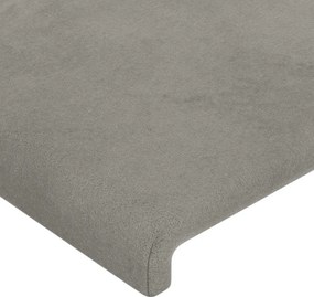 vidaXL Κεφαλάρια Αν. Γκρι Βελούδινα 200x5x78/88 εκ.